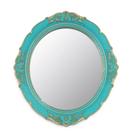 Espelho de parede decorativo Eaoundm Vintage Oval Blue Plastic