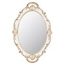 Espelho de parede Eaoundm Oval Antique Decorative 37x25cm branco