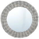 Espelho de parede em vime vidaXL 70 cm feito à mão com moldura de rattan Espelho de parede em vime vidaXL 70 cm feito à mão com moldura de rattan