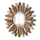 Espelho de parede Honiway Boho Decorativo de Madeira Rústica 53cm Espelho de parede Honiway Boho Decorativo de Madeira Rústica 53cm