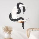 Espelho de parede OYEFLY Black Snake Crescent Moon Decor Wood