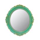 Espelho de parede YCHMIR Vintage Decorative Oval 37,6 x 33,3 cm verde