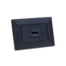 Espelho de Tomada Simples Chanfrado com 1 HDMI Preto