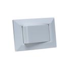 Espelho de Tomada Simples Chanfrado com 1 Interruptor Branco