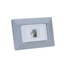 Espelho de Tomada Simples Chanfrado com 1 RJ-45 CAT5e Cinza