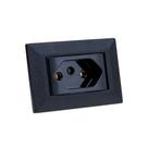 Espelho de Tomada Simples Chanfrado com 1 Tomada 20A Preto
