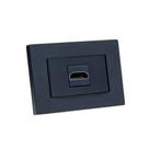 Espelho de Tomada Simples Reto com 1 HDMI Preto
