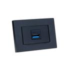 Espelho de Tomada Simples Reto com 1 USB Dados 3.0