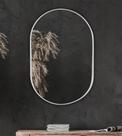 Espelho de Vidro Oval Londres com Borda Branca 80x50cm