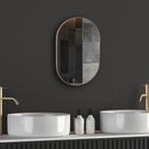 Espelho de Vidro Oval Londres com Borda em MDF Cru 40x30cm