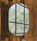 Espelho de Vidro Oval Londres com Borda Prata 80x50cm