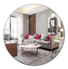 Espelho De Vidro Redondo Lapidado Decorativo Banheiro Quarto 40cm