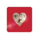 Espelho Decorativo 25x25cm Quarto Crianca Enxoval Bebe Menino Menina Coração Vermelho