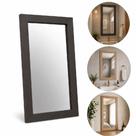 Espelho decorativo 30x50 moldura marrom multiuso lavabo banheiro quarto casa luxo de apoio parede