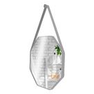 Espelho Decorativo 60cm Suspenso Alça Couro + Suporte Espelho Decorativo 60cm Suspenso Alça Couro + Suporte