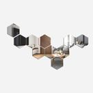 Espelho Decorativo Acrílico Hexágono Colmeia Espelhado Casa Sala Quarto Pequeno Médio Grande10 Peças