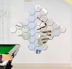 Espelho Decorativo Acrílico Hexágono Sala Quarto 15 Peças