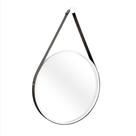 Espelho Decorativo Adnet 50cm Branco com Alça Preta