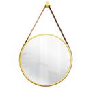 Espelho Decorativo Adnet Amarelo Alça material sintético Caramelo 60 cm Redondo Espelho Decorativo Adnet Amarelo Alça material sintético Caramelo 60 cm Redondo