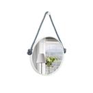 Espelho Decorativo Adnet Branco Alça Sisal Blue 60 cm Redondo