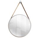 Espelho Decorativo Adnet Cinza Alça material sintético Caramelo 60 cm Redondo Espelho Decorativo Adnet Cinza Alça material sintético Caramelo 60 cm Redondo