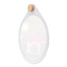 Espelho Decorativo Adnet Flat Branco Off White 30 cm Redondo