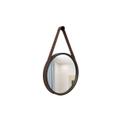 Espelho Decorativo Adnet Preto Alça Café 20cm Redondo