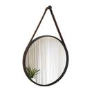 Espelho Decorativo Adnet Preto Alça material sintético Café 60 cm Redondo Espelho Decorativo Adnet Preto Alça material sintético Café 60 cm Redondo