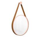 Espelho Decorativo Adnet Rosa Alça material sintético Caramelo 60 cm Redondo Espelho Decorativo Adnet Rosa Alça material sintético Caramelo 60 cm Redondo