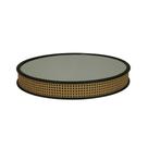 Espelho Decorativo C/moldura Metal Palha 60x8cm