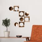 Espelho Decorativo Círculos Geométricos Bronze