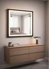 Espelho Decorativo com LED Quadrado Estilo Sofisticado Banheiro Lavabo Salão e Consultório