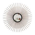 Espelho decorativo com moldura Cintilante Rose gold