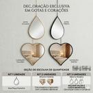 Espelho Decorativo Coração Gota Aesthetic Quarto Parede Moderno Dourado Preto Kit 1 2 3 Unidades