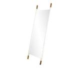 Espelho Decorativo De Chão Wood Branco Off White 150X40 Cm