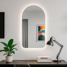 Espelho Decorativo de Parede Orgânico com Led Mod Capela 55x75 para Sala Quarto Banheiro Hall