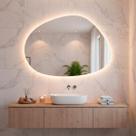 Espelho Decorativo de Parede Orgânico com Led Mod Nuvem 55x75 para Sala Quarto Banheiro Hall Espelho Decorativo de Parede Orgânico com Led Mod Nuvem 55x75 para Sala Quarto Banheiro Hall