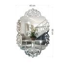 Espelho Decorativo Em Acrílico Espelhado Veneziano Moderno 40cmX60cm