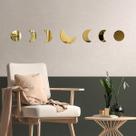 Espelho Decorativo Fases da Lua Dourado