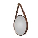 Espelho Decorativo Fine 55cm com Alça em Couro