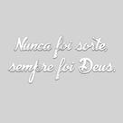 Espelho Decorativo Frase Nunca Foi Sorte Em Acrílico Sala