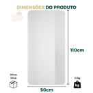 Espelho Decorativo Grande Retangular 110x50cm Corpo Inteiro Banheiro Sala Hall Quarto