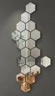 Espelho Decorativo Hexagonal Acrílico 20 Peças