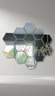 Espelho Decorativo Hexagonal Acrílico Kit 10 Peças