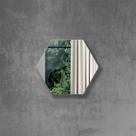Espelho Decorativo Hexágono 52cm Off White Dalla Costa