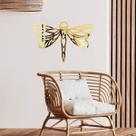 Espelho Decorativo Libélula Fada Dourado