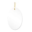 Espelho Decorativo Lina Alça Sisal Banana 60x40 cm Oval