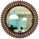 Espelho decorativo madeira Pegui Jasper - 65 cm