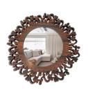 Espelho Decorativo Moldura Madeira Pegui Santorini 45 cm