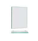 Espelho Decorativo Multiuso Retangular 40X30CM Com Prateleira Pendurador Para Quarto Sala Banheiro